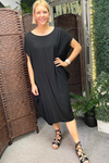 ALEXANDRA Tie Knot Dress - Black