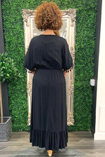 HARMONY Plain Maxi Dress - Black