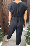 JOANNE V Neck Jumpsuit - Black