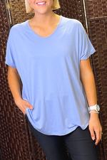 TAYLOR Plain Top - Light Blue