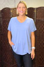 TAYLOR Plain Top - Light Blue