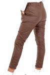 MABEL PU Magic Trousers - Brown