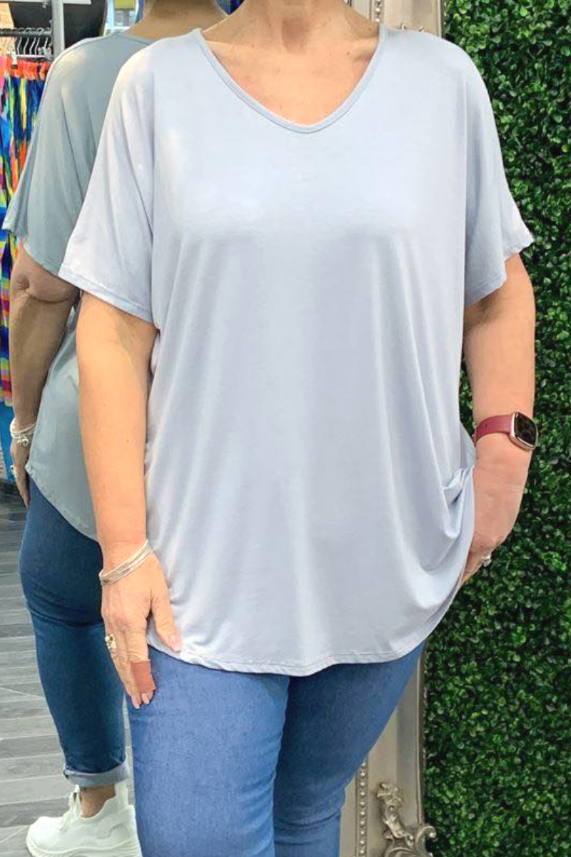 TAYLOR Plain Top - Light Grey
