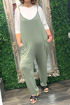 KEELEY Plain Cami Jumpsuit - Khaki