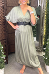 SONIA Plain Maxi Dress - Khaki