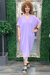 ANITA V Neck Dress - Lilac