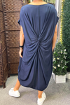 ALEXANDRA Tie Knot Dress - Navy