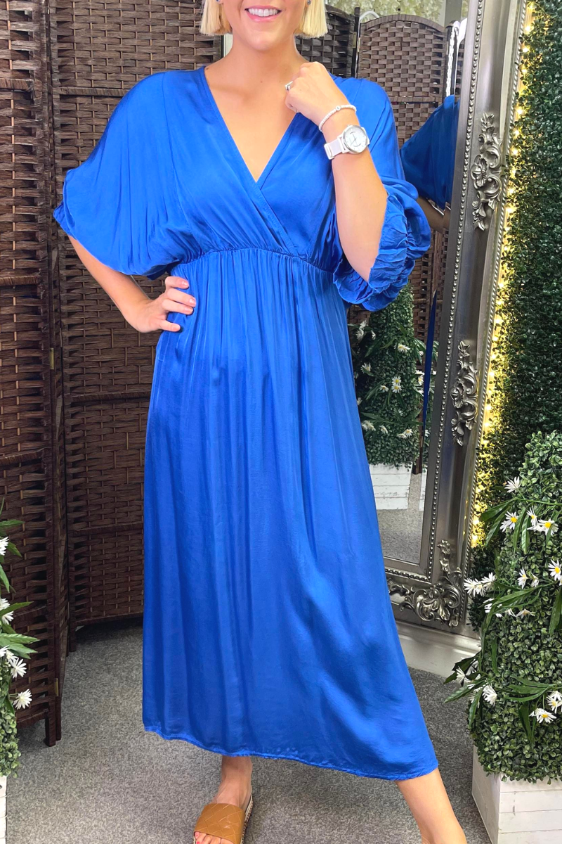 SONIA Plain Maxi Dress - Royal Blue