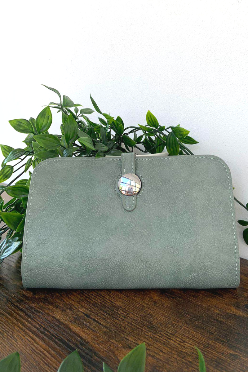 MARIE Dogon Style Wallet - Sage Green
