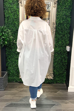 CHARLOTTE Oversized Plain Shirt - White